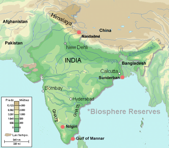 India Biosphere Reserve Location Map