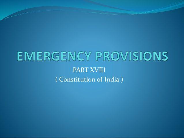 Emergency Provisions (Indian Polity Questions)