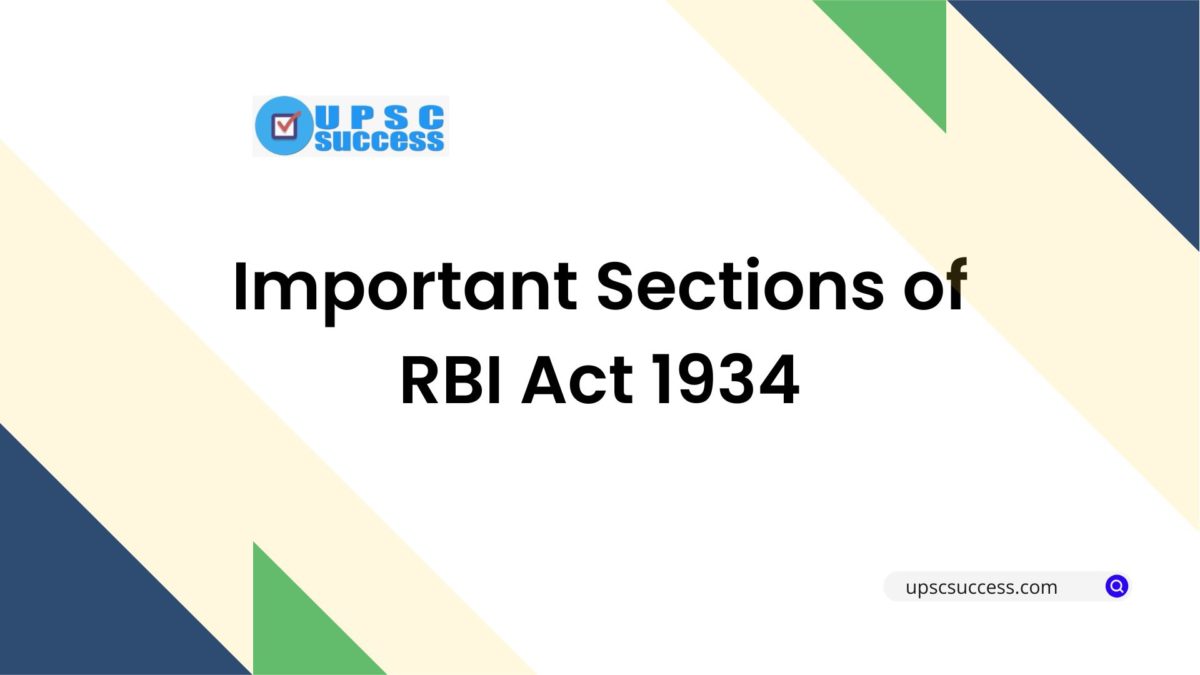 Important Sections of RBI Act 1934