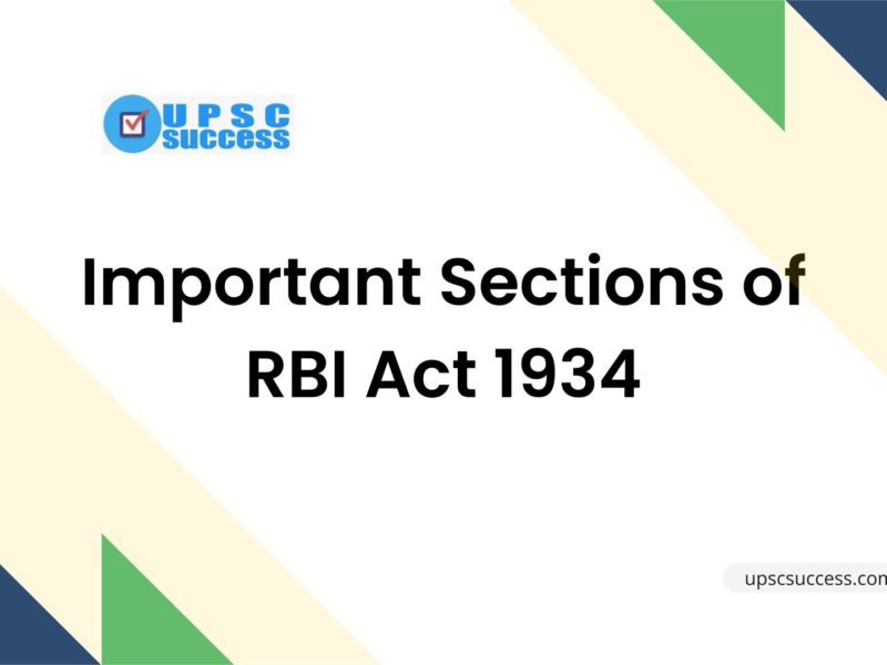 Important Sections of RBI Act 1934