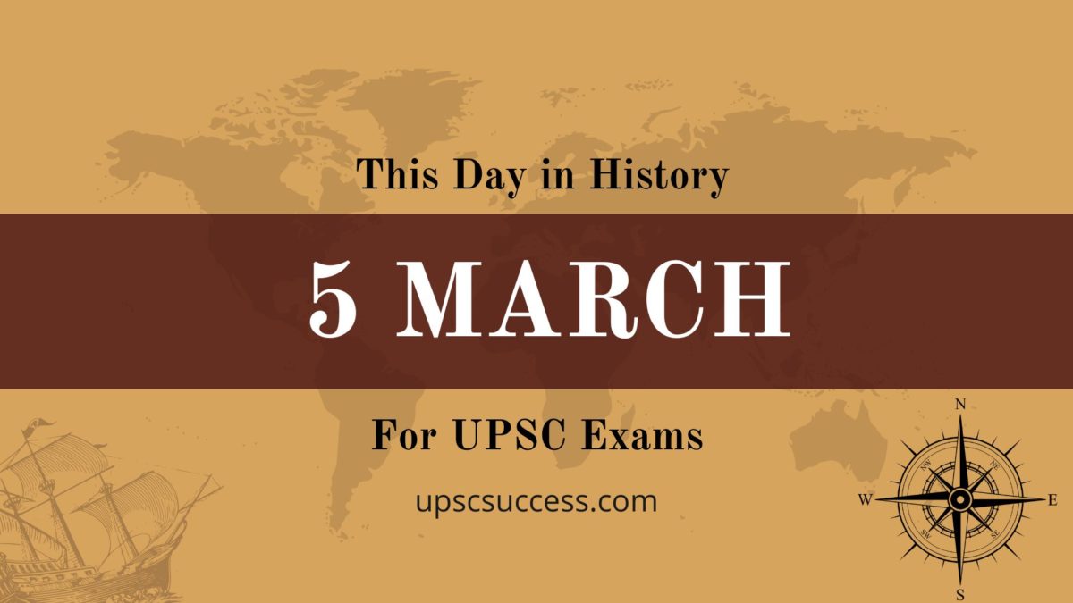 05 March - This Day in History