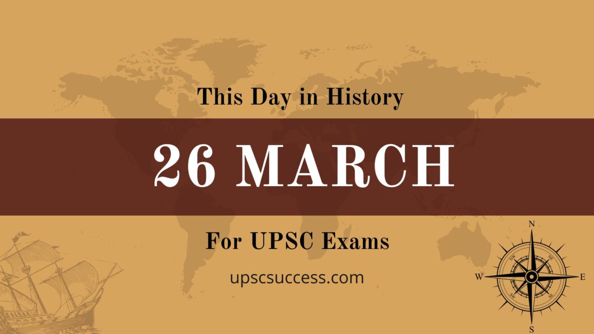 26 March - This Day in History