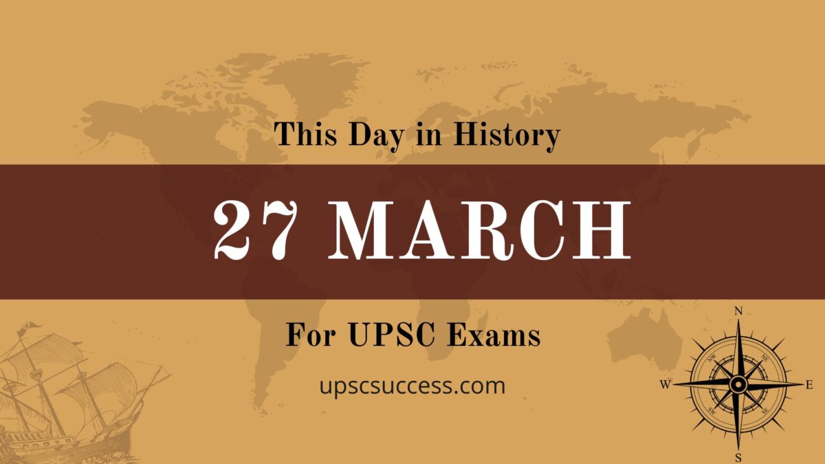 27 March - This Day in History